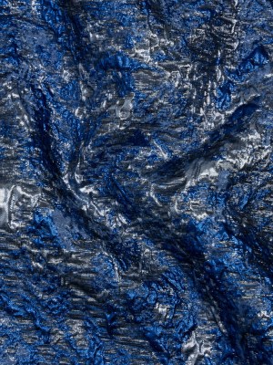 Metallic Brocade – Royal, Steel and Sky Blue Abstract Sponge Texture Metallic Brocade – Royal, Steel and Sky Blue Abstract Sponge Texture