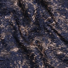 Metallic Brocade – Navy and Rose Gold Abstract Sponge Texture Metallic Brocade – Navy and Rose Gold Abstract Sponge Texture