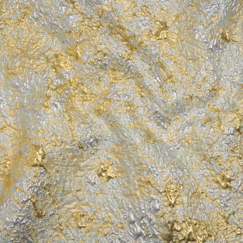 Metallic Brocade – Silver and Gold Abstract Sponge Texture Metallic Brocade – Silver and Gold Abstract Sponge Texture