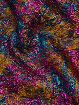 Metallic Brocade – Dark Mustard, Teal and Magenta Abstract Sponge Texture Metallic Brocade – Dark Mustard, Teal and Magenta Abstract Sponge Texture