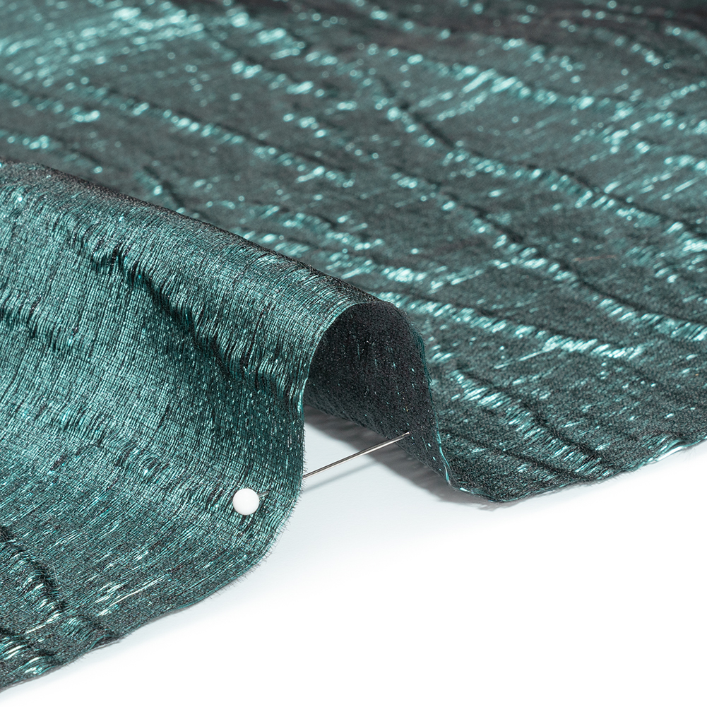 Metallic Brocade – Muted Teal Subtle Wrinkles – Kylie Collection Metallic Brocade – Muted Teal Subtle Wrinkles – Kylie Collection