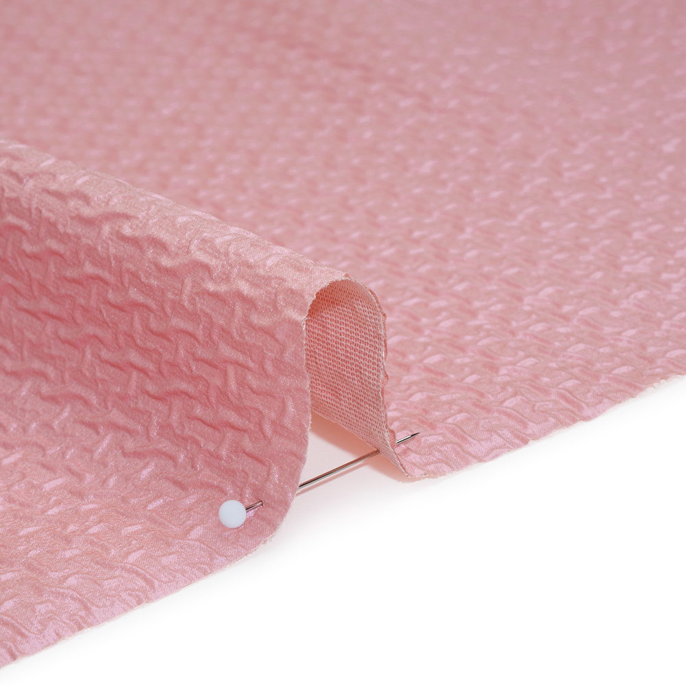 Puckered Novelty Jacketing - Rose Pink Abstract - Edana Collection