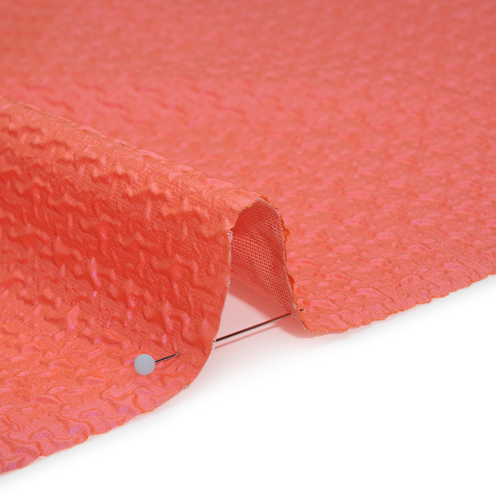 Puckered Novelty Jacketing - Coral Abstract - Edana Collection