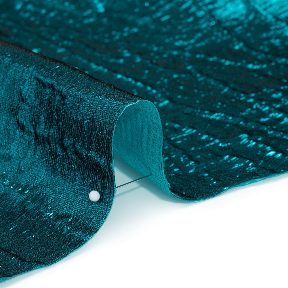 Metallic Brocade – Turquoise Subtle Wrinkles – Kylie Collection Metallic Brocade – Turquoise Subtle Wrinkles – Kylie Collection