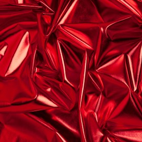 Foiled Faux Leather Stretch Knit – Red – Alison Collection Foiled Faux Leather Stretch Knit – Red – Alison Collection