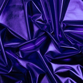 Foiled Faux Leather Stretch Knit – Royal Blue – Alison Collection Foiled Faux Leather Stretch Knit – Royal Blue – Alison Collection
