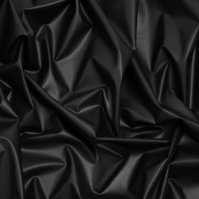 Foiled Faux Leather Stretch Knit – Matte Black – Alison Collection Foiled Faux Leather Stretch Knit – Matte Black – Alison Collection
