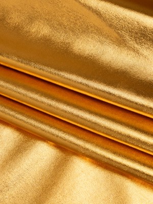 Knit Faux Leather with PET Anodized Aluminum Film – Gold – Elizabeth Collection Knit Faux Leather with PET Anodized Aluminum Film – Gold – Elizabeth Collection