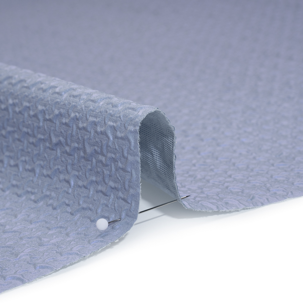 Puckered Novelty Jacketing - Sky Blue Abstract - Edana Collection