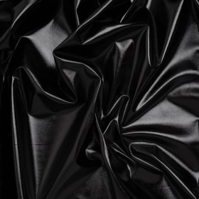 Knit Faux Leather with PET Anodized Aluminum Film – Black – Elizabeth Collection Knit Faux Leather with PET Anodized Aluminum Film – Black – Elizabeth Collection