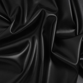 Stretch Faux Leather with Suede-Like Brushed Backing – Black – Jodi Collection Stretch Faux Leather with Suede-Like Brushed Backing – Black – Jodi Collection