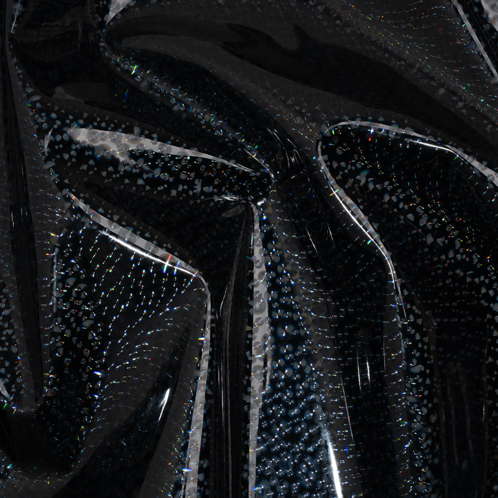 Holographic 3D Faux Patent Leather – Black Bubble Dots Holographic 3D Faux Patent Leather – Black Bubble Dots