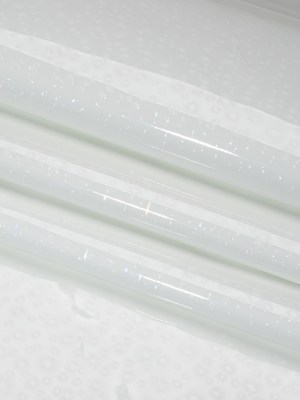 Holographic 3D Faux Patent Leather – Ivory Bubble Dots Holographic 3D Faux Patent Leather – Ivory Bubble Dots