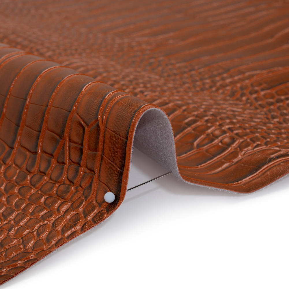 Crocodile Faux Leather Vinyl – Burnt Orange – Kristin Collection Crocodile Faux Leather Vinyl – Burnt Orange – Kristin Collection