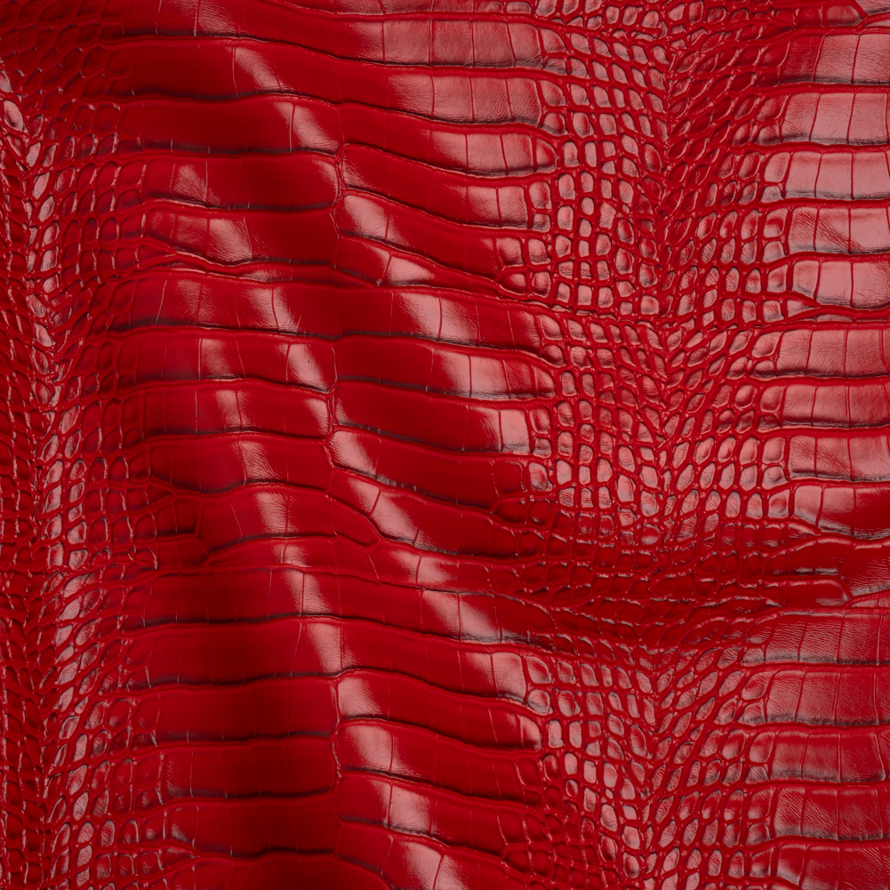 Crocodile Faux Leather Vinyl – Red – Kristin Collection Crocodile Faux Leather Vinyl – Red – Kristin Collection