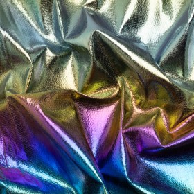 Crinkled Metallic Faux Leather – Bright Rainbow Ombre – Adriana Collection Crinkled Metallic Faux Leather – Bright Rainbow Ombre – Adriana Collection