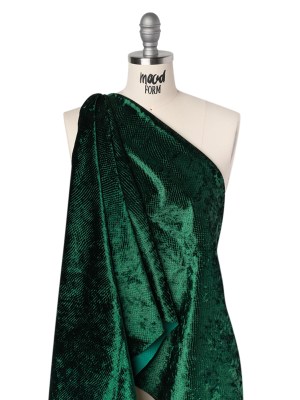 Snakeskin Embossed Polyester Crushed Velvet – Emerald Green – Mireia Collection Snakeskin Embossed Polyester Crushed Velvet – Emerald Green – Mireia Collection