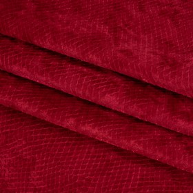 Snakeskin Embossed Polyester Crushed Velvet – Red – Mireia Collection Snakeskin Embossed Polyester Crushed Velvet – Red – Mireia Collection