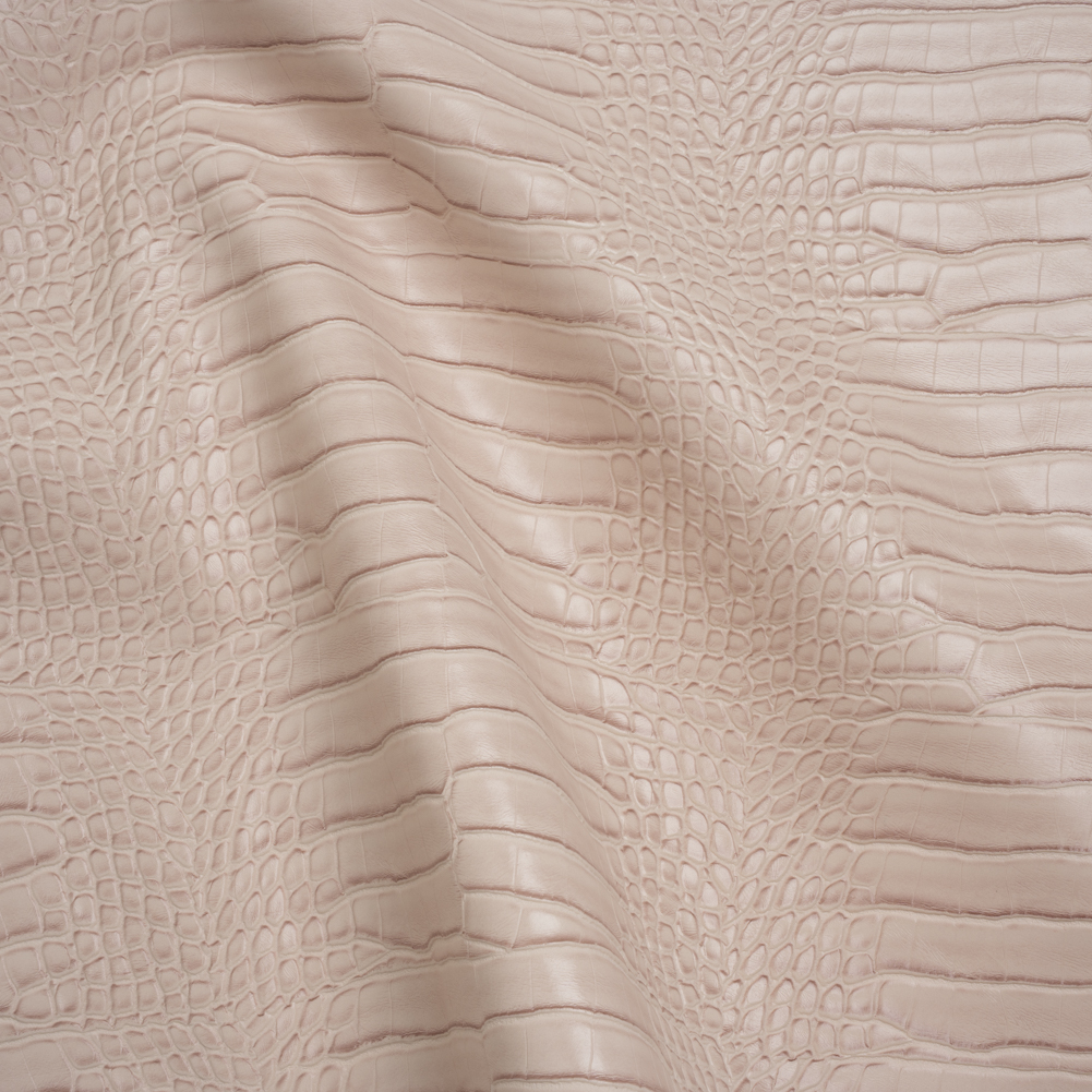Crocodile Faux Leather Vinyl – Eggshell – Kristin Collection Crocodile Faux Leather Vinyl – Eggshell – Kristin Collection
