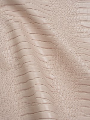 Crocodile Faux Leather Vinyl – Eggshell – Kristin Collection Crocodile Faux Leather Vinyl – Eggshell – Kristin Collection