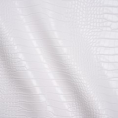 Crocodile Faux Leather Vinyl – White – Kristin Collection Crocodile Faux Leather Vinyl – White – Kristin Collection