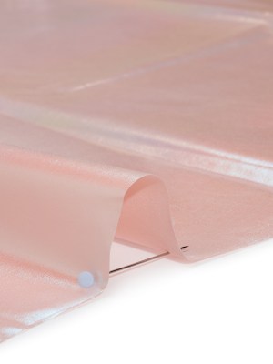 Metallic Lame Jacketing – Pastel Rainbow Ombre Stripe on Baby Pink – Inez Collection Metallic Lame Jacketing – Pastel Rainbow Ombre Stripe on Baby Pink – Inez Collection