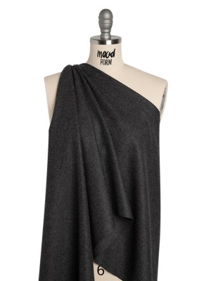 Super 130s Wool Flannel Suiting Made in Italy – Heathered Gray – Deadstock Super 130s Wool Flannel Suiting Made in Italy – Heathered Gray – Deadstock