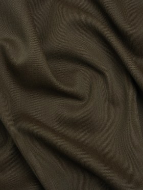 Wool Gabardine Made in Italy – Olive Brown – Deadstock Wool Gabardine Made in Italy – Olive Brown – Deadstock
