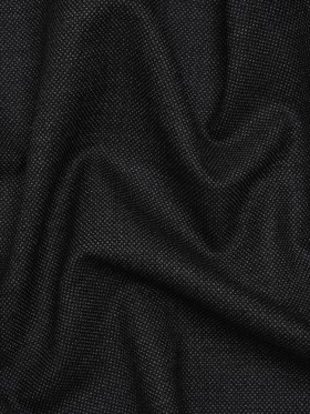 Super 120s Wool Dobby Suiting Made in Italy – Black and White Spots – Deadstock Super 120s Wool Dobby Suiting Made in Italy – Black and White Spots – Deadstock