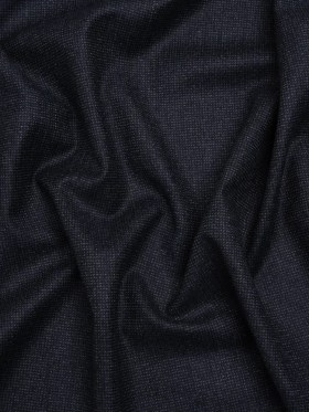 Super 130s Wool Dobby Suiting Made in Italy – Navy and White Spots – Deadstock Super 130s Wool Dobby Suiting Made in Italy – Navy and White Spots – Deadstock