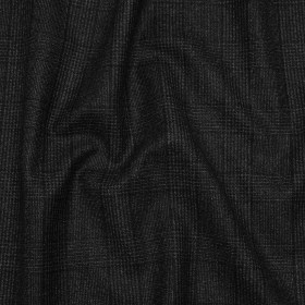 Super 110s Wool Twill Suiting Made in Italy – Black and White Glen Plaid – Deadstock Super 110s Wool Twill Suiting Made in Italy – Black and White Glen Plaid – Deadstock