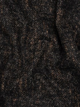 Alpaca Blend Boiled Wool Coating Made in Italy – Brown and Black Mottled Herringbone – Deadstock Alpaca Blend Boiled Wool Coating Made in Italy – Brown and Black Mottled Herringbone – Deadstock