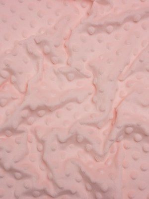 Dotted Minky – Baby Pink Textured Polka Dots Dotted Minky – Baby Pink Textured Polka Dots