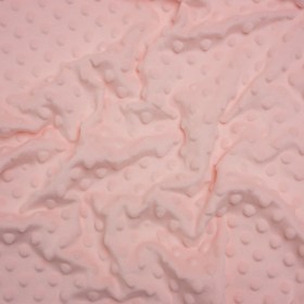 Dotted Minky – Baby Pink Textured Polka Dots Dotted Minky – Baby Pink Textured Polka Dots