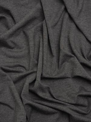 Stretch Bamboo Jersey – Heathered Charcoal – Willow Collection Stretch Bamboo Jersey – Heathered Charcoal – Willow Collection