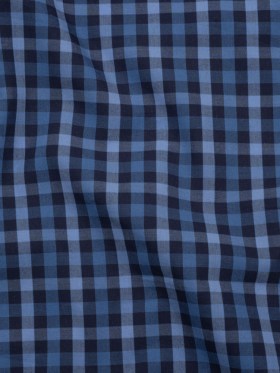 Cotton Shirting – Shades of Blue Tattersall Check – Deadstock Cotton Shirting – Shades of Blue Tattersall Check – Deadstock