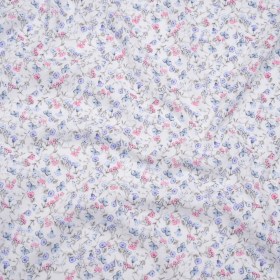 Cotton Jersey Print – Blue, Pink and White Floral Ditsy – Deadstock Cotton Jersey Print – Blue, Pink and White Floral Ditsy – Deadstock