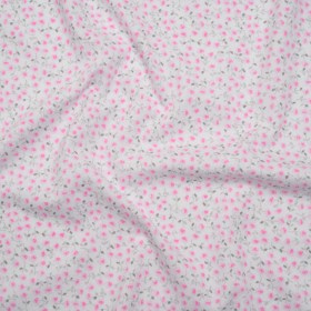 Cotton Jersey Print – Pink, Gray and White Floral Ditsy – Deadstock Cotton Jersey Print – Pink, Gray and White Floral Ditsy – Deadstock