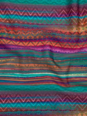 Stretch Nylon Swimwear Tricot – Rainbow and Gray Geometric Doodles Decorated Stripes – Designer Deadstock Stretch Nylon Swimwear Tricot – Rainbow and Gray Geometric Doodles Decorated Stripes – Designer Deadstock