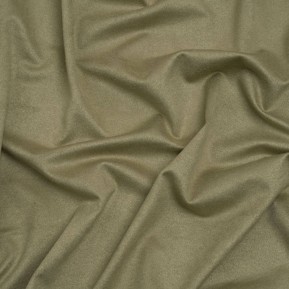 Polyester Faux Suede Jersey – Sage Green – Designer Deadstock Polyester Faux Suede Jersey – Sage Green – Designer Deadstock