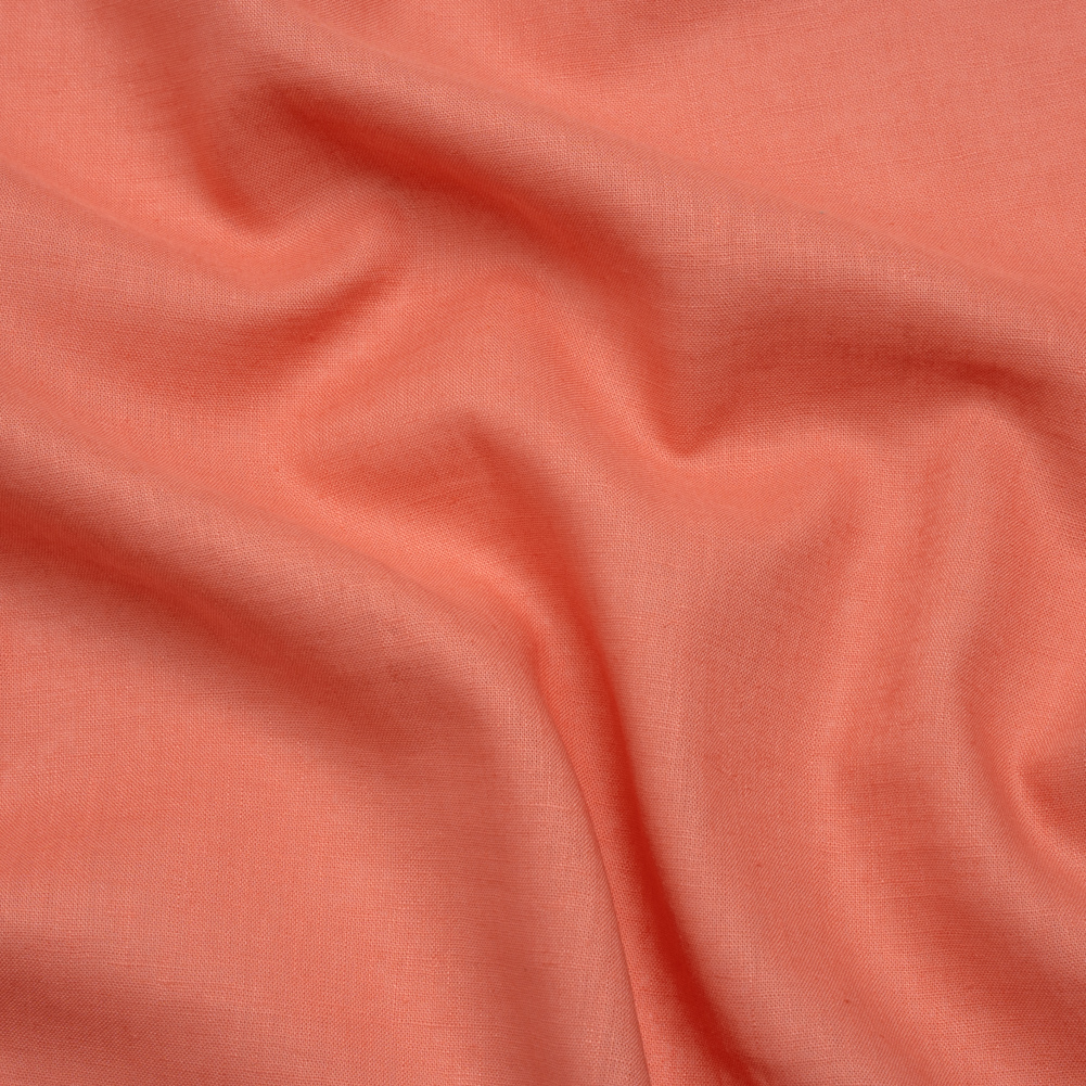 Lightweight Linen Woven – Watermelon Pink – Designer Deadstock Lightweight Linen Woven – Watermelon Pink – Designer Deadstock