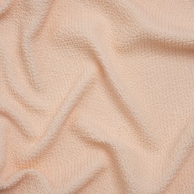 Stretch Polyester Textured Jacquard Knit – Pale Pink Wavy Lines – Designer Deadstock Stretch Polyester Textured Jacquard Knit – Pale Pink Wavy Lines – Designer Deadstock