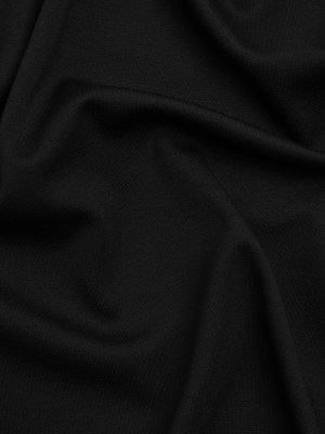 Polyester Ponte Knit – Black – Deadstock Polyester Ponte Knit – Black – Deadstock