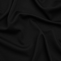 Polyester Ponte Knit – Black – Deadstock Polyester Ponte Knit – Black – Deadstock