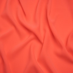 Stretch Polyester Crepe by Alex Perry – Neon Coral Pink – Designer Deadstock Stretch Polyester Crepe by Alex Perry – Neon Coral Pink – Designer Deadstock