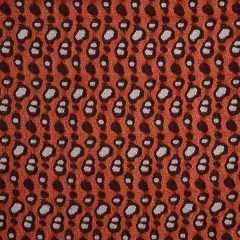Two-Tone Polyester Lace – Burnt Orange and Maroon Animal Spots – Deadstock Two-Tone Polyester Lace – Burnt Orange and Maroon Animal Spots – Deadstock