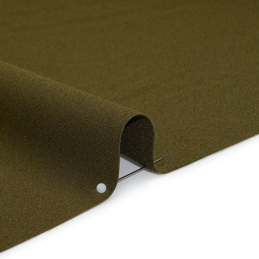 Stretch Polyester Crepe by Alex Perry – Khaki Green – Designer Deadstock Stretch Polyester Crepe by Alex Perry – Khaki Green – Designer Deadstock