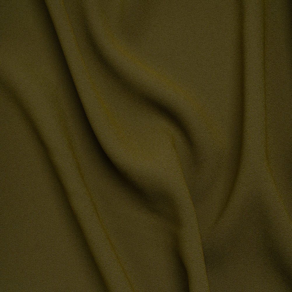 Stretch Polyester Crepe by Alex Perry – Khaki Green – Designer Deadstock Stretch Polyester Crepe by Alex Perry – Khaki Green – Designer Deadstock