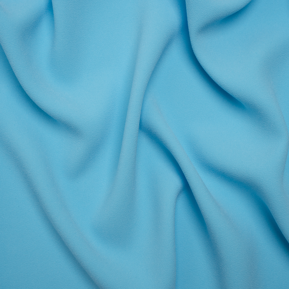 Stretch Polyester Crepe by Alex Perry – Sky Blue – Designer Deadstock Stretch Polyester Crepe by Alex Perry – Sky Blue – Designer Deadstock
