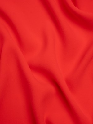 Stretch Polyester Crepe by Alex Perry – Strawberry Red – Designer Deadstock Stretch Polyester Crepe by Alex Perry – Strawberry Red – Designer Deadstock